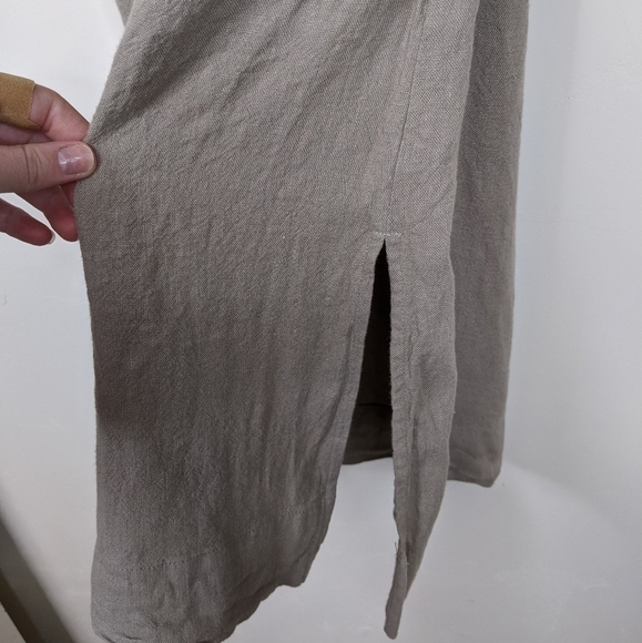 Prologue Linen Peasant Cottagecore Midi Dress - Picture 6 of 10